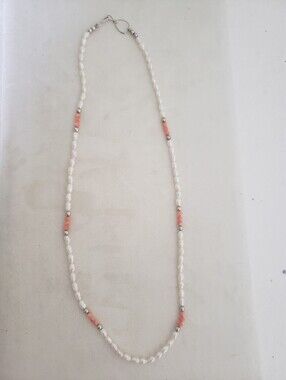 Pink Coral Freshwater Pearl Necklace